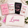 1 Pochette prénom personnalisé avec 1 étui  prénom personnalisé
