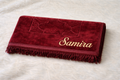 Tapis avec prénom personnalisé rouge