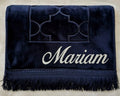 Tapis bleu avec prénom personnalisé