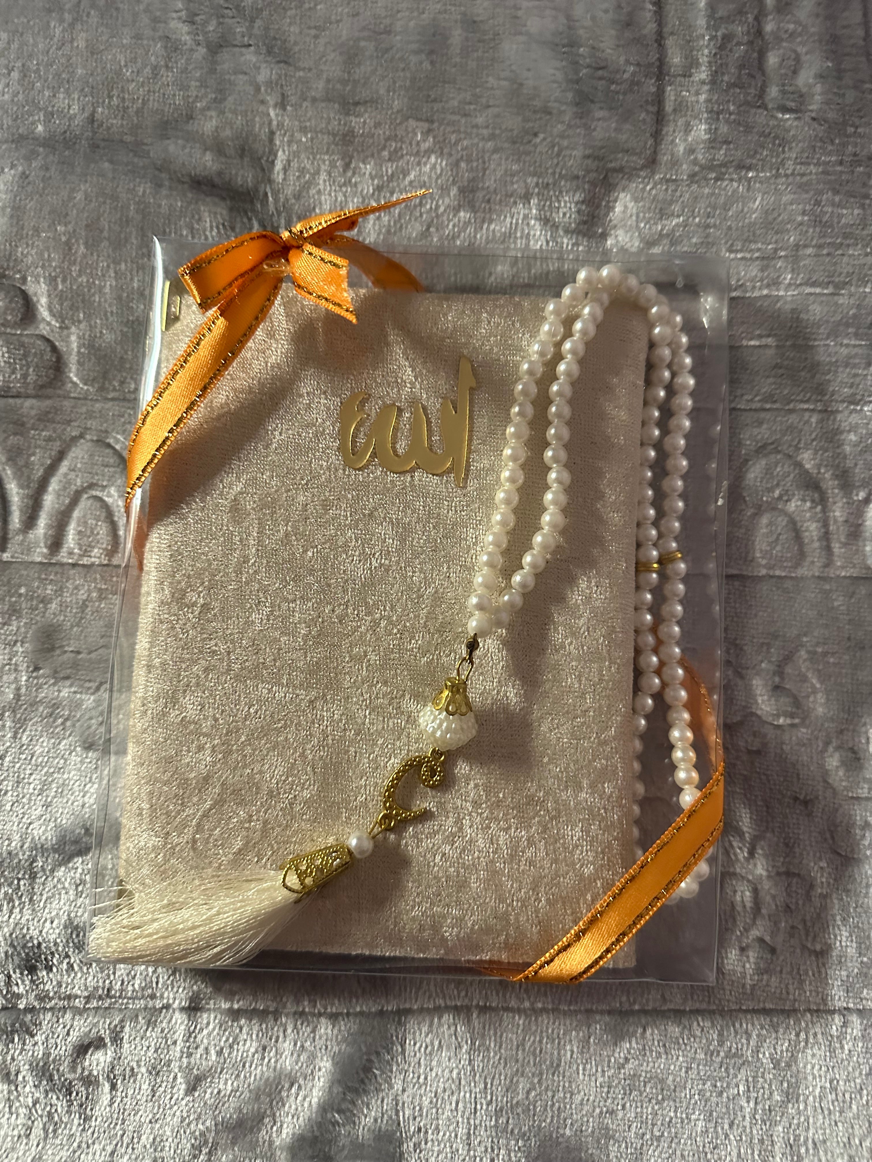 Mini Coran & Tasbih – Blanc
