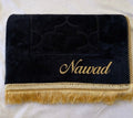 Tapis noir avec prénom personnalisé